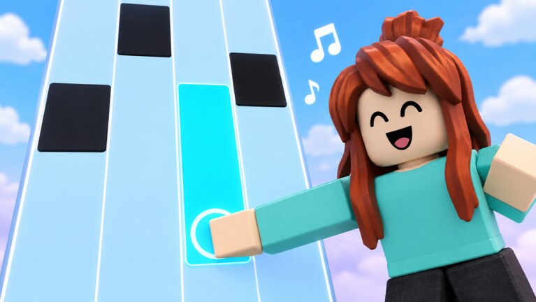 Piano Rhythm Tiles game scene